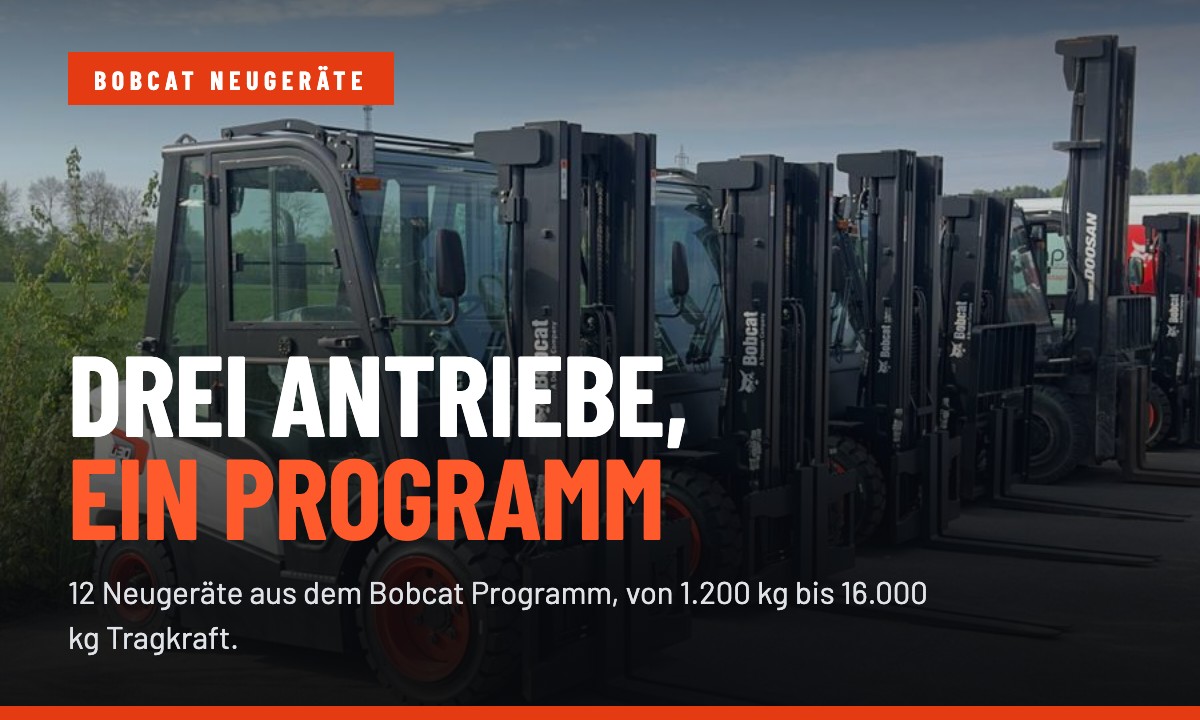 Bobcat Frontstapler: Diesel, Elektro und LPG