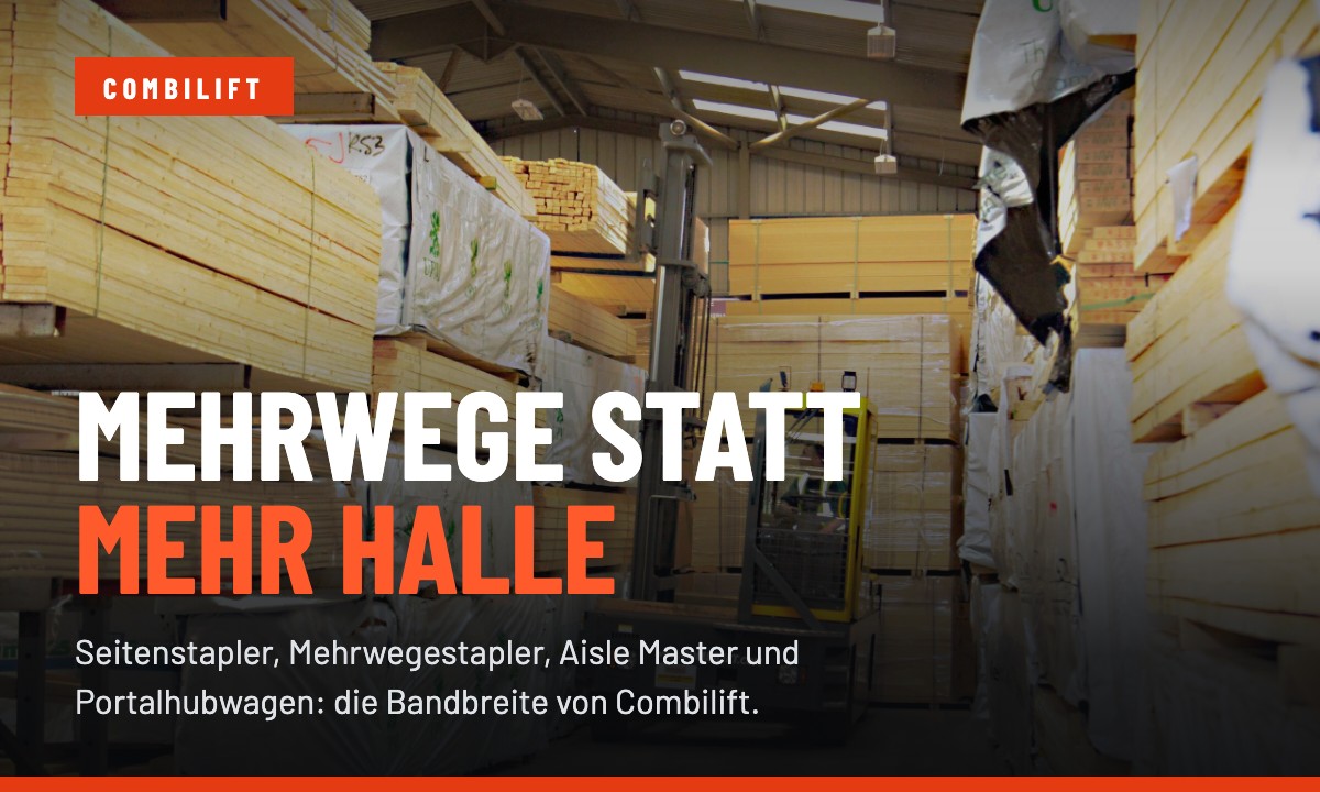 Combilift: Mehrwege, Seitenstapler, Aisle Master