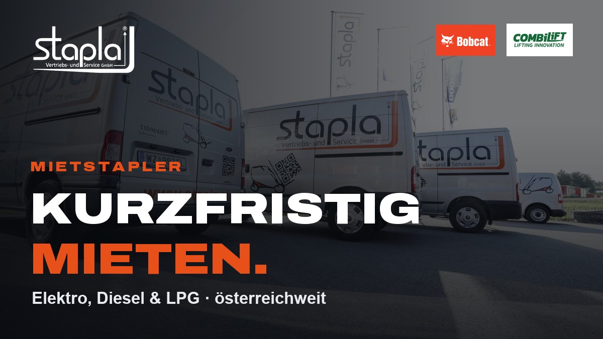 Stapler mieten: kurzfristig, geprüft, österreichweit