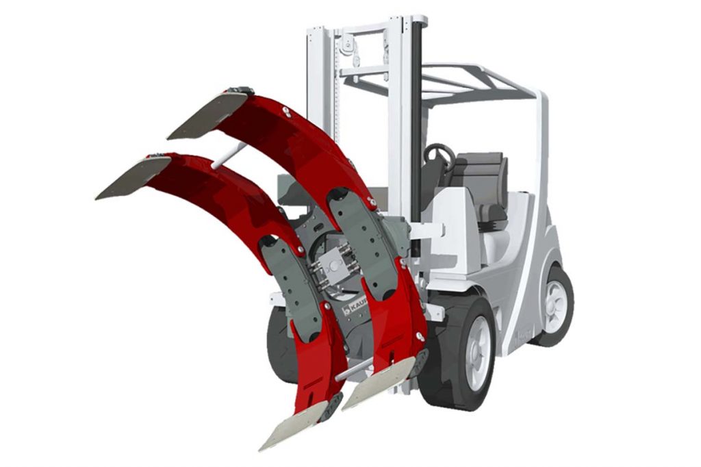 Drehbare Rollenklammer T458B als Stapler-Anbaugerät