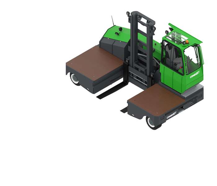 Combilift Combi-SL Seitenstapler mit gummigelagerter Halbkabine, offizielles Foto