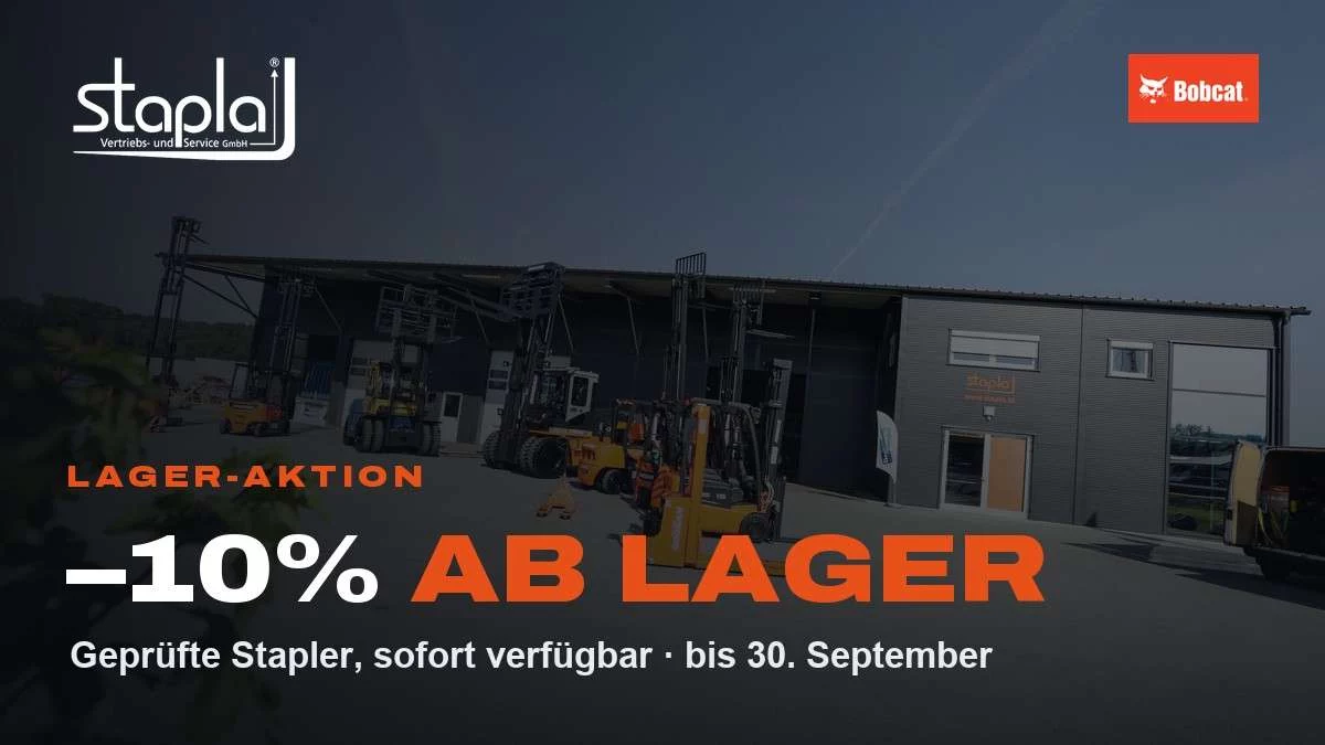 Lager-Aktion: -10 % auf gepruefte Stapler