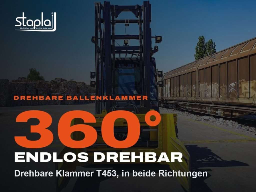 stapla Grafik: 360°, Drehbare Klammer T453, in beide Richtungen
