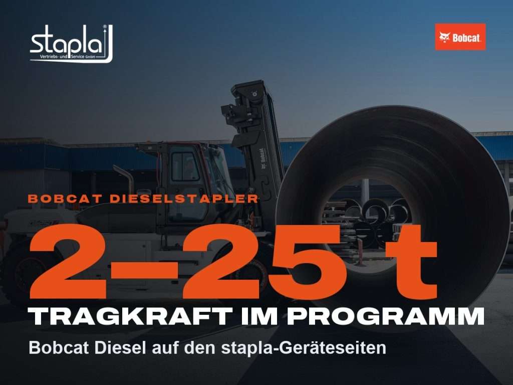 stapla Grafik: 2–25 t, Bobcat Diesel auf den stapla-Geräteseiten