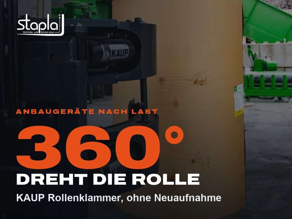 stapla Grafik: 360°, KAUP Rollenklammer, ohne Neuaufnahme