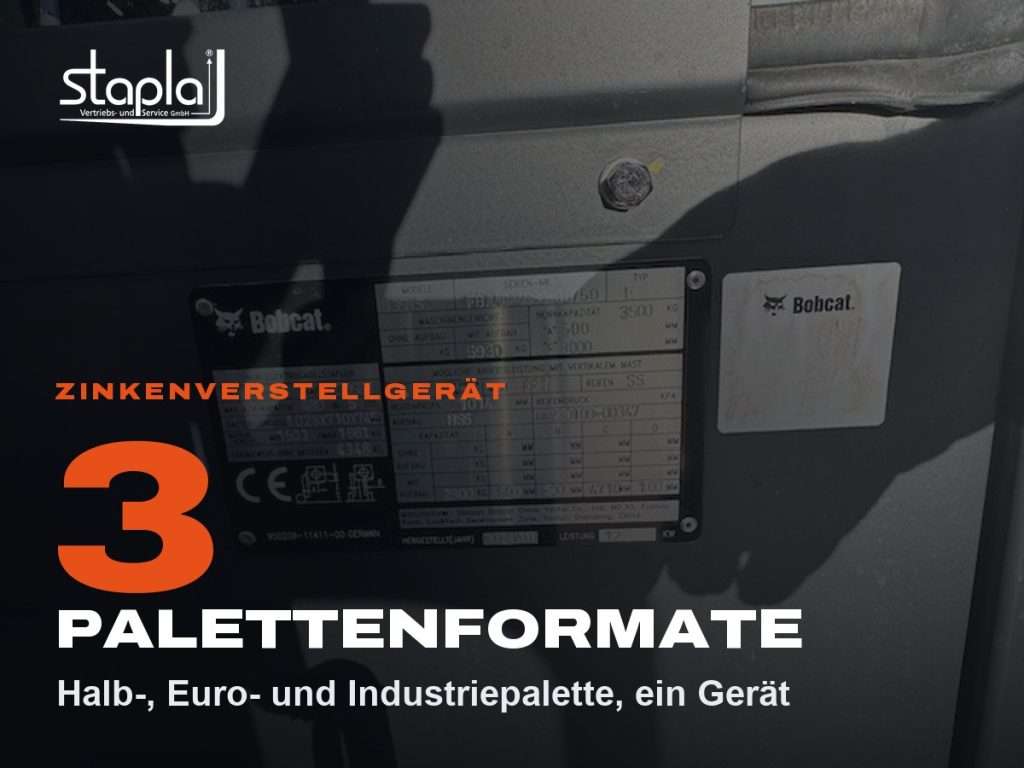 stapla Grafik: 3, Halb-, Euro- und Industriepalette, ein Gerät