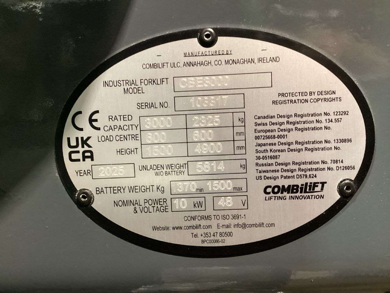 Combilift CBE3000 Mehrwegestapler - Foto 5